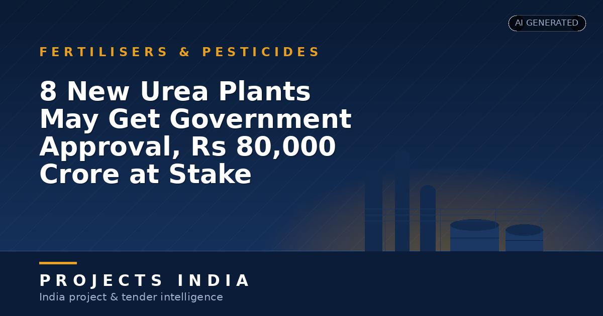 8 New Urea Plants May Get Government Approval, Rs 80,000 Crore at Stake