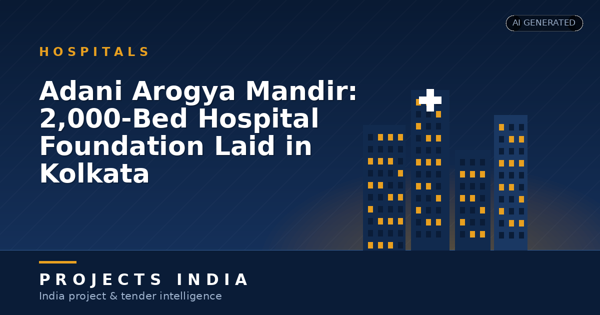 Adani Arogya Mandir: 2,000-Bed Hospital Foundation Laid in Kolkata