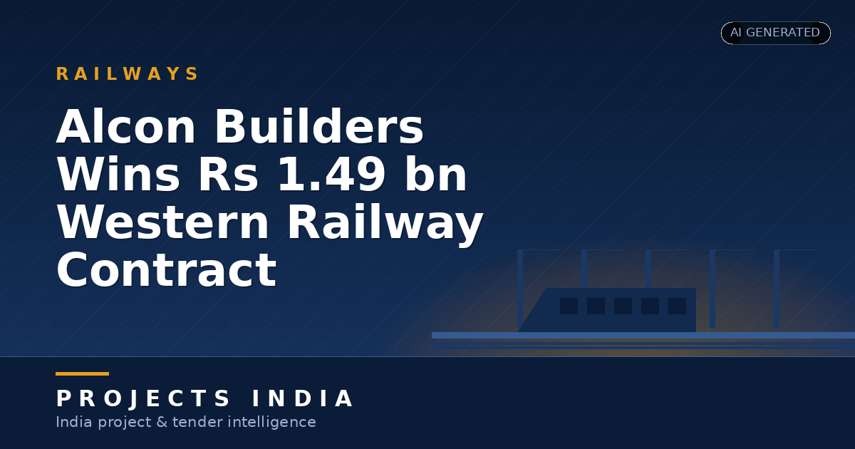 Alcon Builders Wins Rs 1.49 bn Western Railway Contract