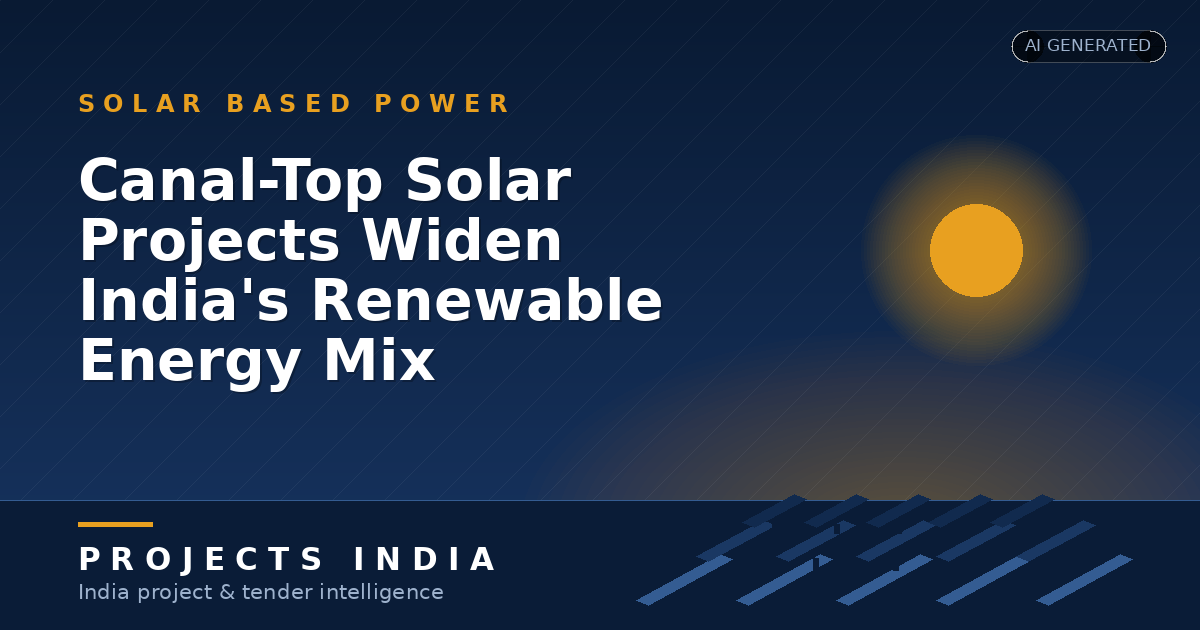 Canal-Top Solar Projects Widen India's Renewable Energy Mix