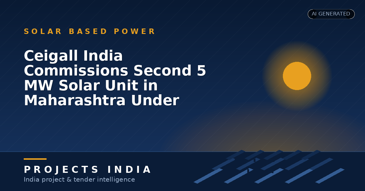 Ceigall India Commissions Second 5 MW Solar Unit in Maharashtra Under MSKVY 2.0