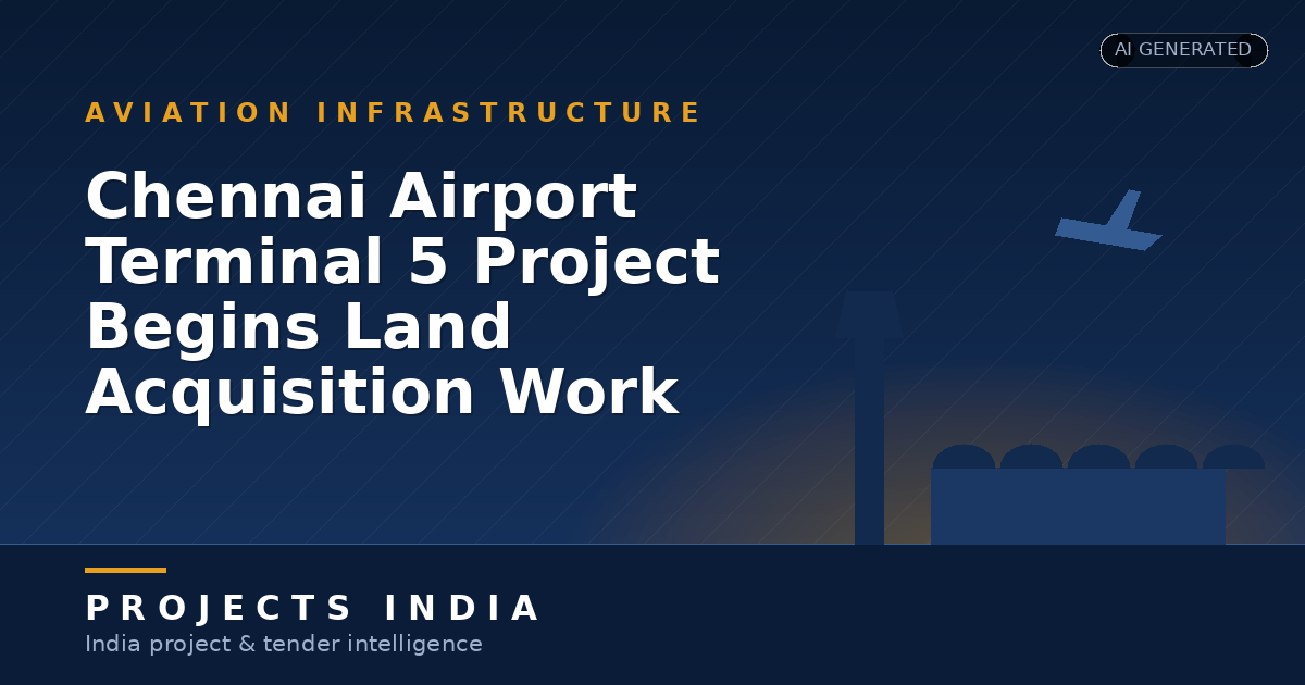 Chennai Airport Terminal 5 Project Begins Land Acquisition Work