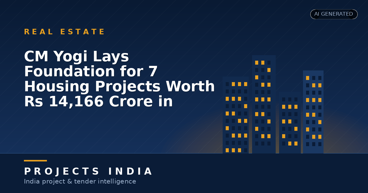 CM Yogi Lays Foundation for 7 Housing Projects Worth Rs 14,166 Crore in Lucknow