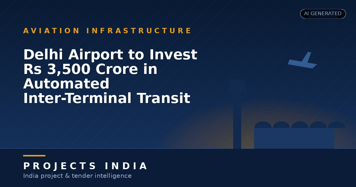 Delhi Airport to Invest Rs 3,500 Crore in Automated Inter-Terminal Transit System by 2030