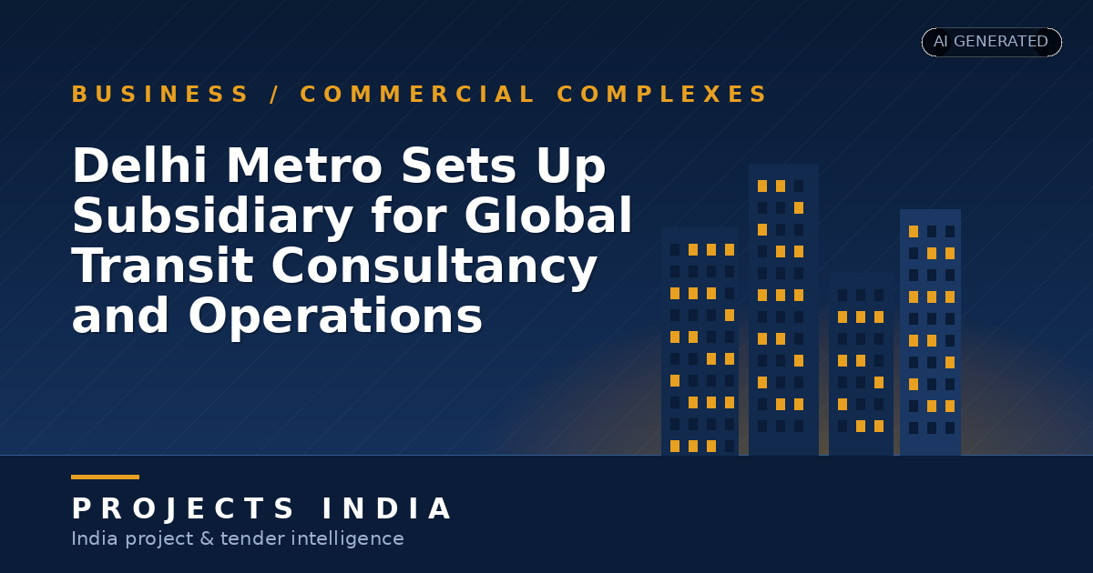 Delhi Metro Sets Up Subsidiary for Global Transit Consultancy and Operations