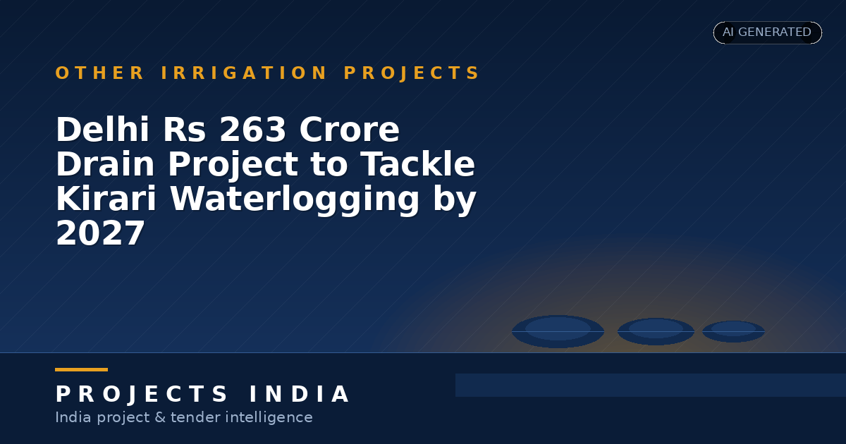 Delhi Rs 263 Crore Drain Project to Tackle Kirari Waterlogging by 2027