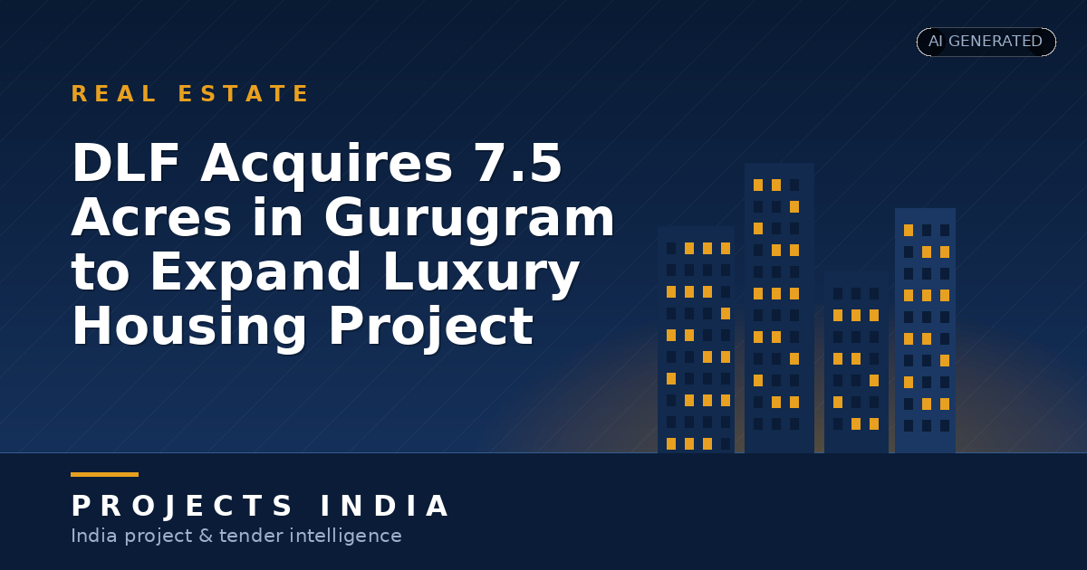 DLF Acquires 7.5 Acres in Gurugram to Expand Luxury Housing Project
