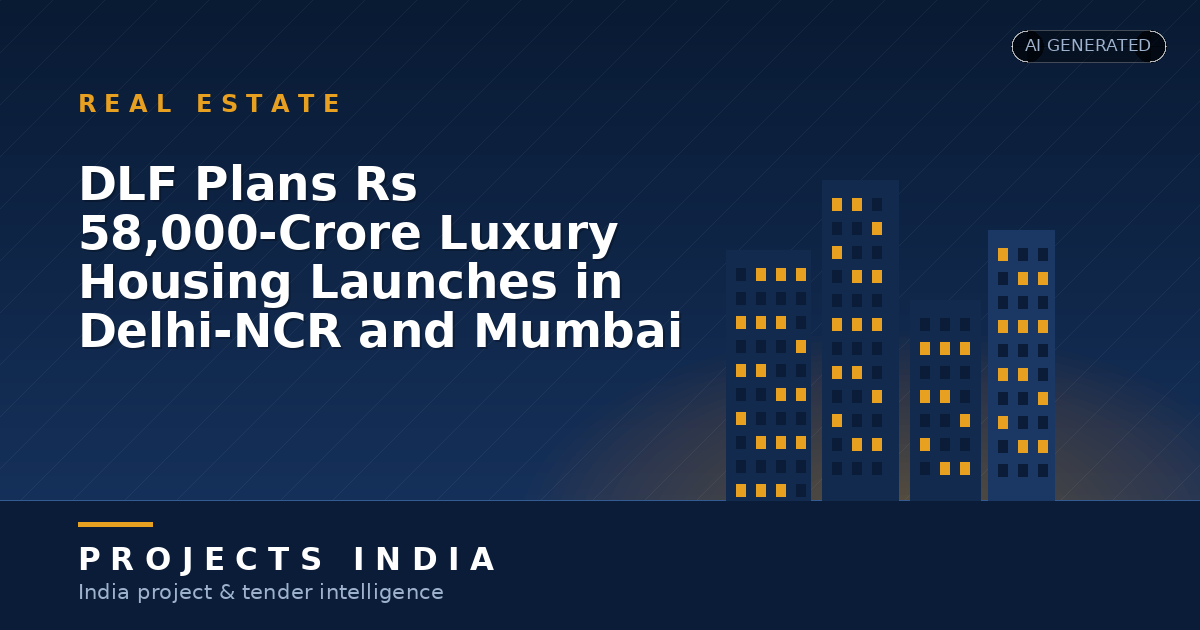 DLF Plans Rs 58,000-Crore Luxury Housing Launches in Delhi-NCR and Mumbai