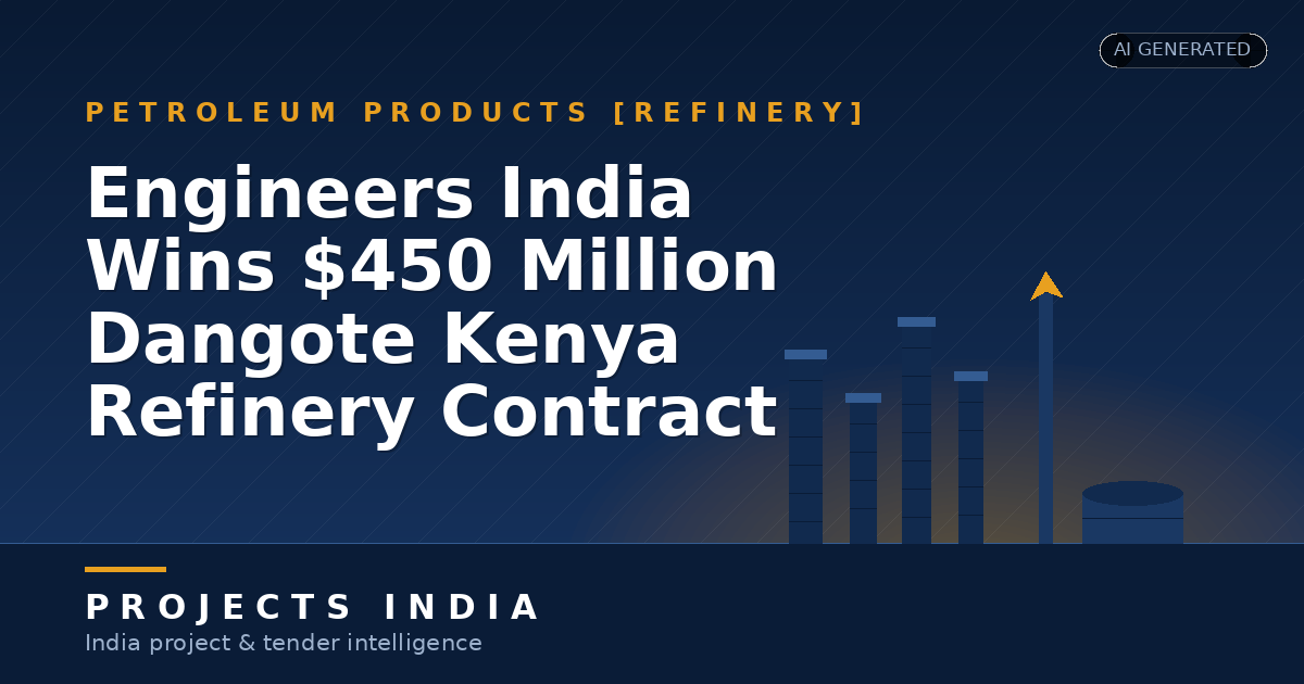 Engineers India Wins $450 Million Dangote Kenya Refinery Contract