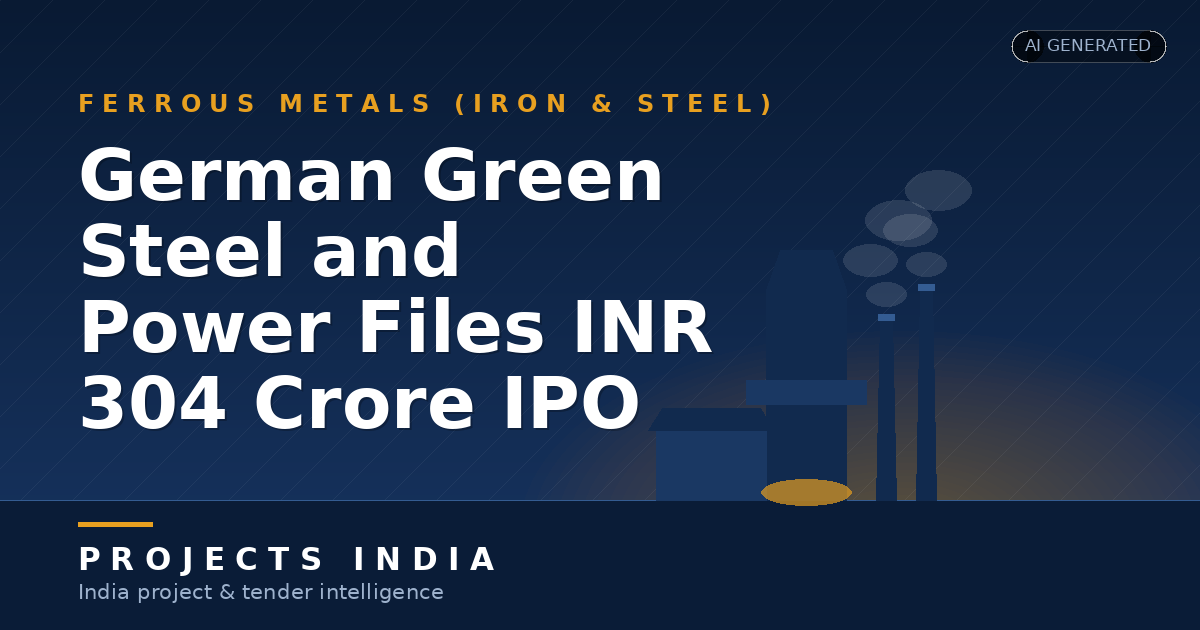 German Green Steel and Power Files INR 304 Crore IPO