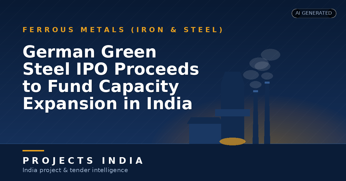 German Green Steel IPO Proceeds to Fund Capacity Expansion in India