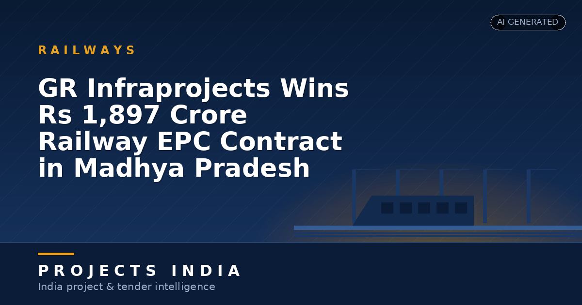 GR Infraprojects Wins Rs 1,897 Crore Railway EPC Contract in Madhya Pradesh