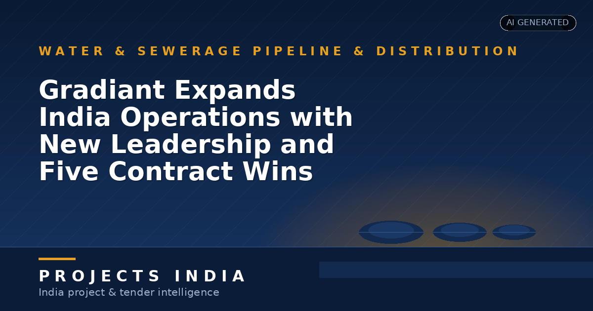 Gradiant Expands India Operations with New Leadership and Five Contract Wins