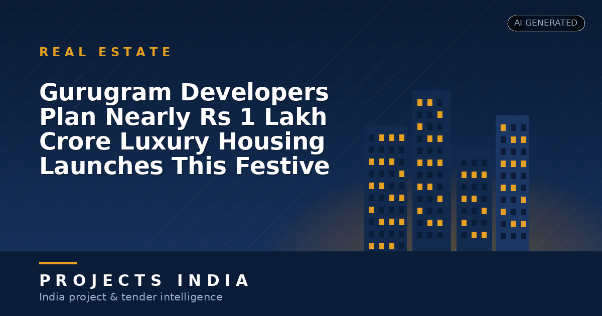 Gurugram Developers Plan Nearly Rs 1 Lakh Crore Luxury Housing Launches This Festive Season