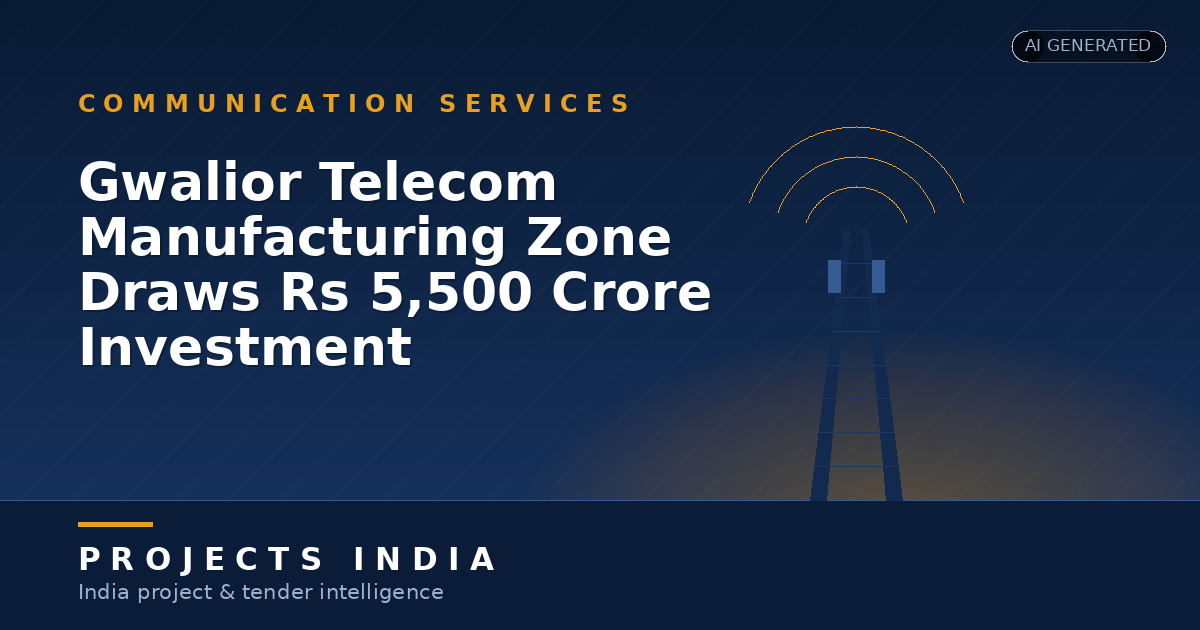 Gwalior Telecom Manufacturing Zone Draws Rs 5,500 Crore Investment