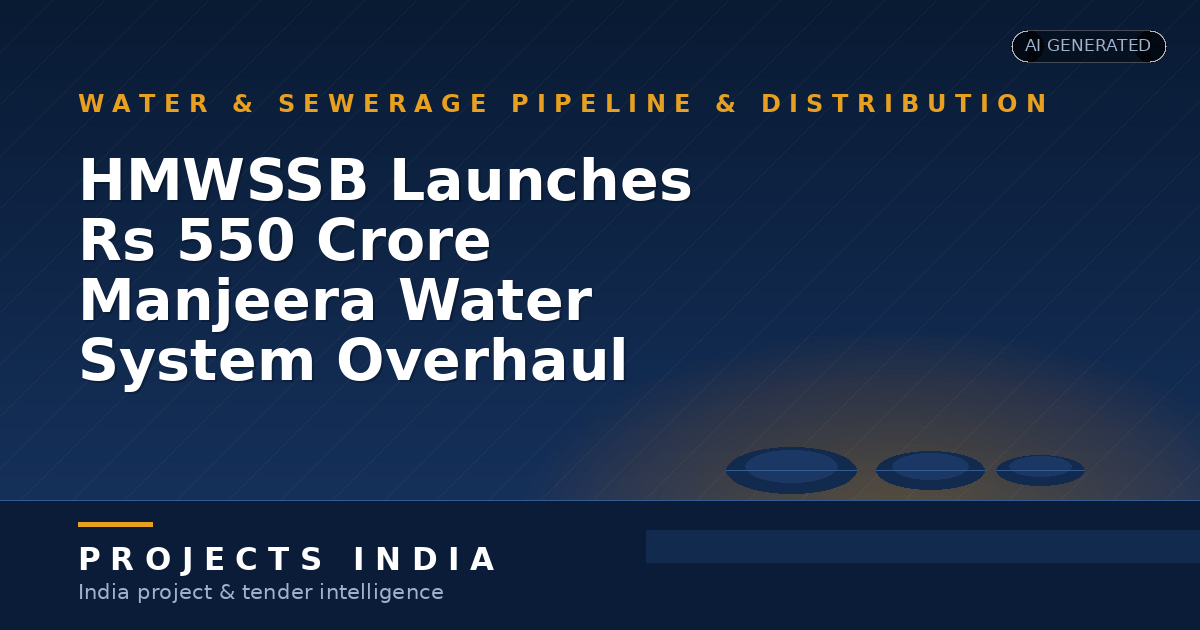 HMWSSB Launches Rs 550 Crore Manjeera Water System Overhaul