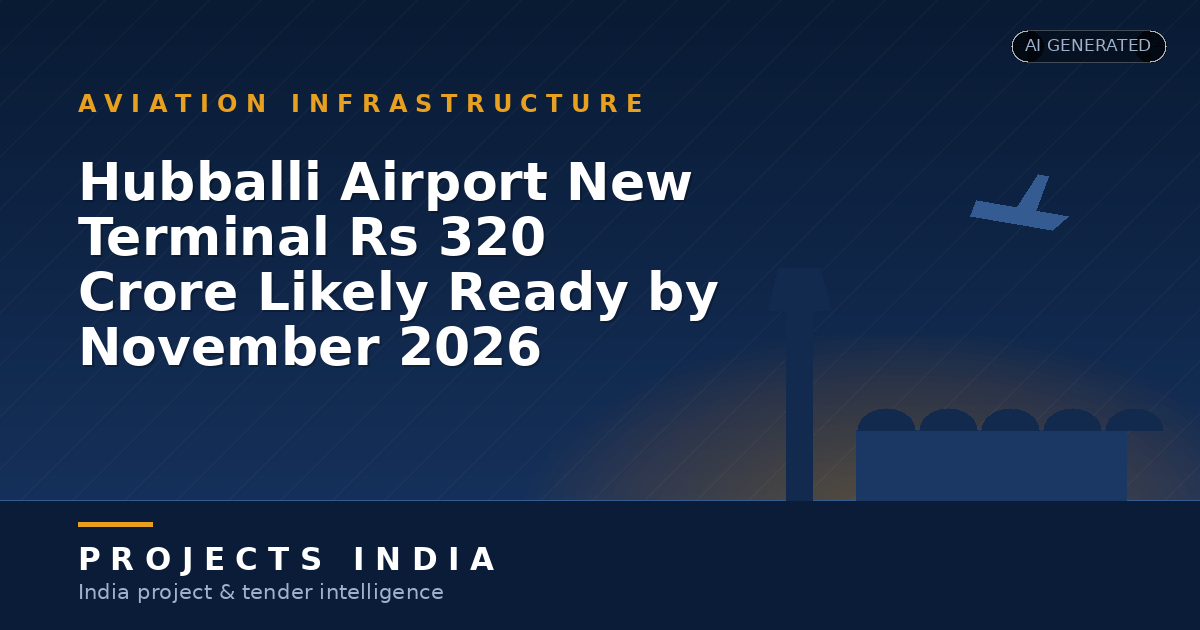 Hubballi Airport New Terminal Rs 320 Crore Likely Ready by November 2026