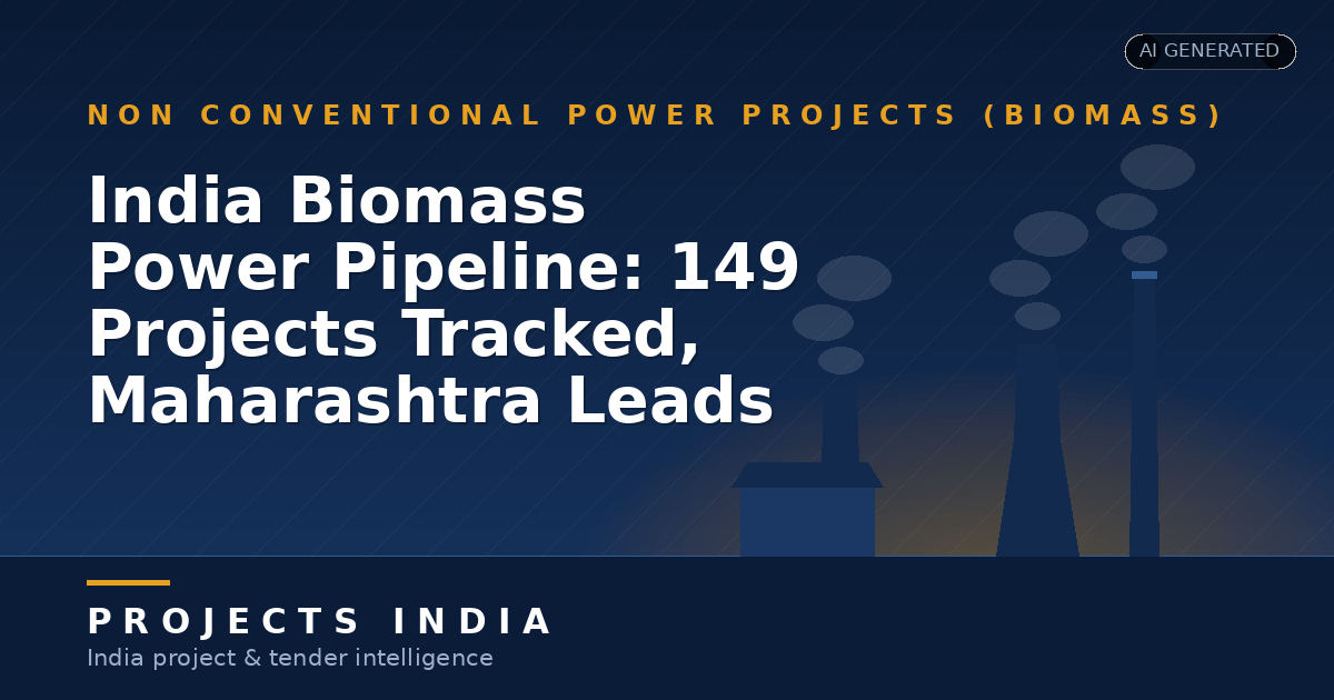 India Biomass Power Pipeline: 149 Projects Tracked, Maharashtra Leads