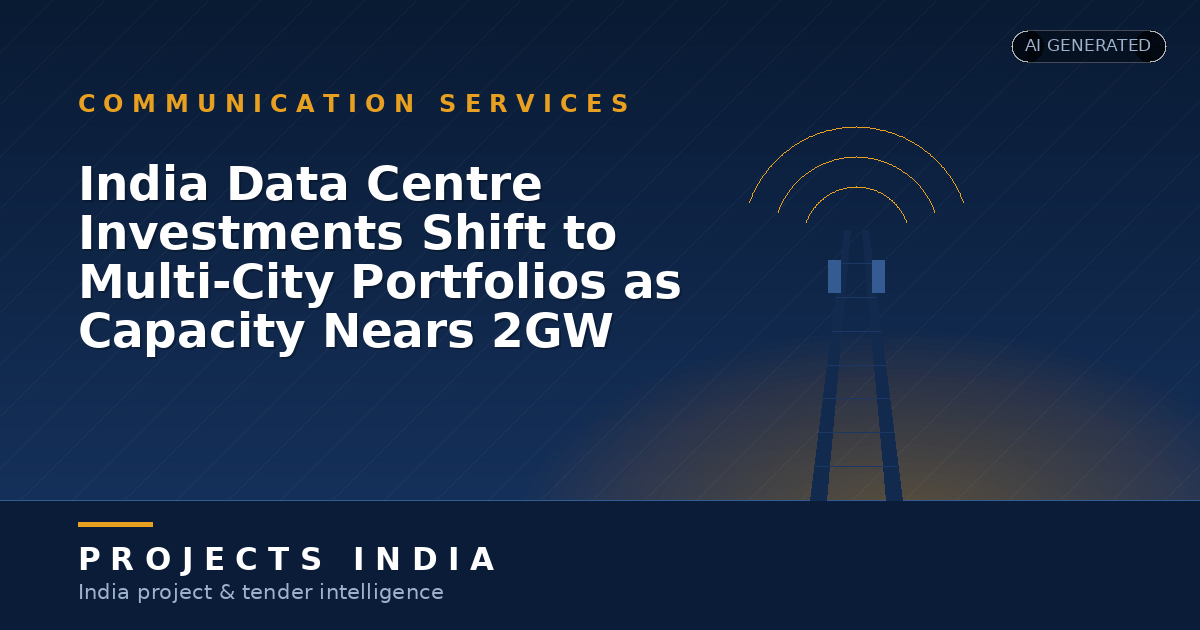 India Data Centre Investments Shift to Multi-City Portfolios as Capacity Nears 2GW