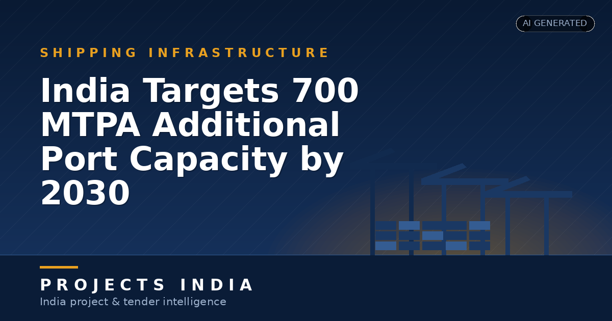 India Targets 700 MTPA Additional Port Capacity by 2030