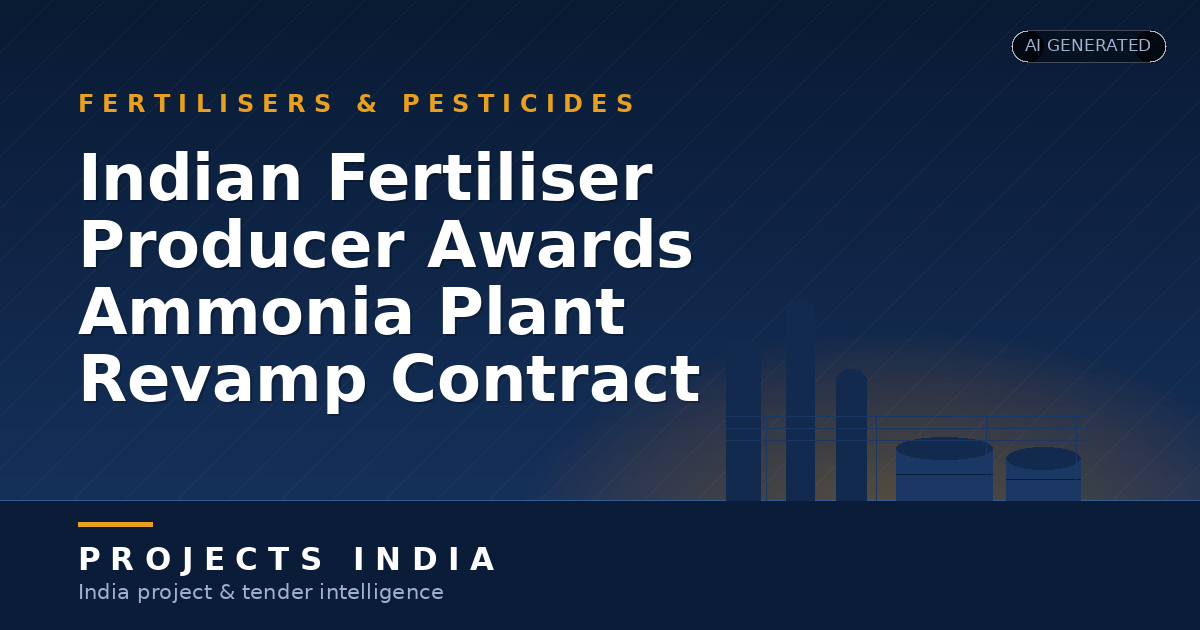 Indian Fertiliser Producer Awards Ammonia Plant Revamp Contract