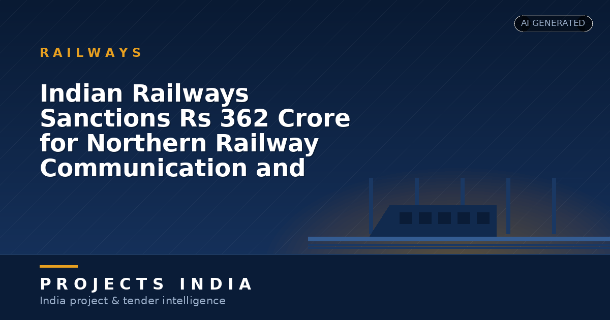 Indian Railways Sanctions Rs 362 Crore for Northern Railway Communication and Kavach Projects