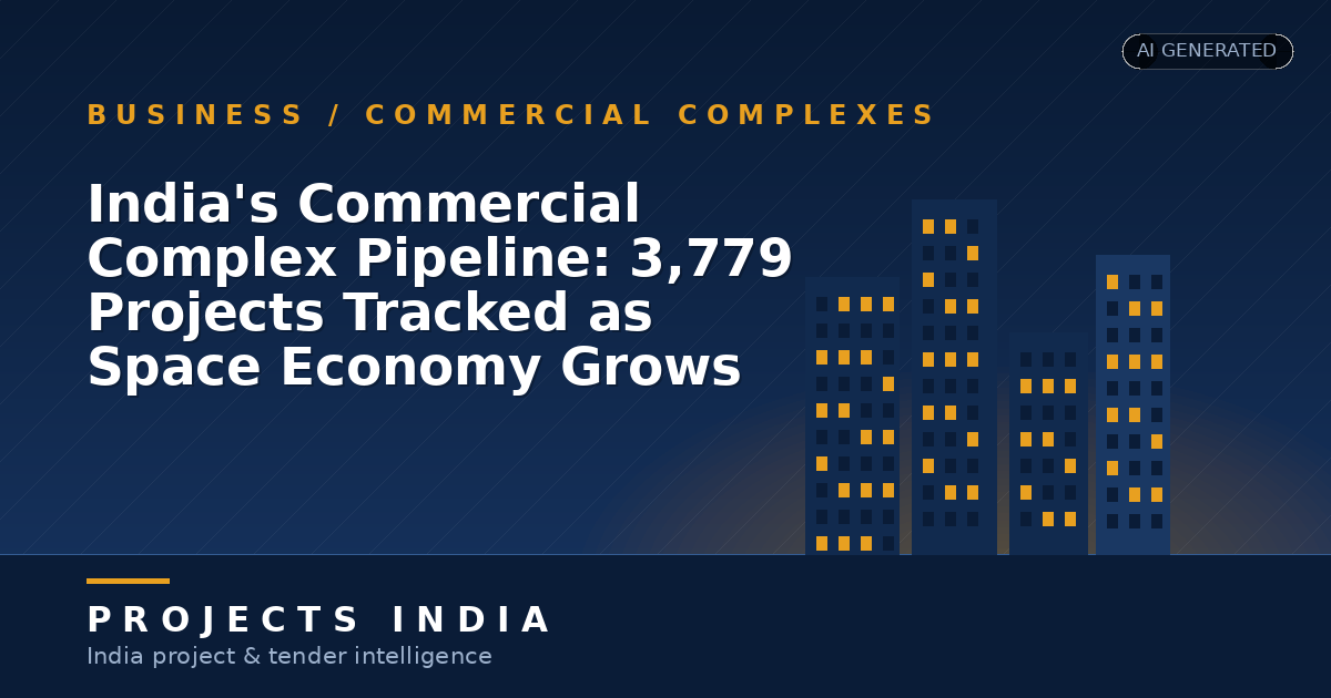 India's Commercial Complex Pipeline: 3,779 Projects Tracked as Space Economy Grows