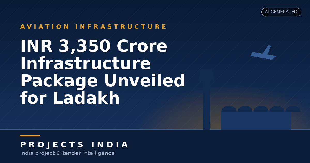 INR 3,350 Crore Infrastructure Package Unveiled for Ladakh