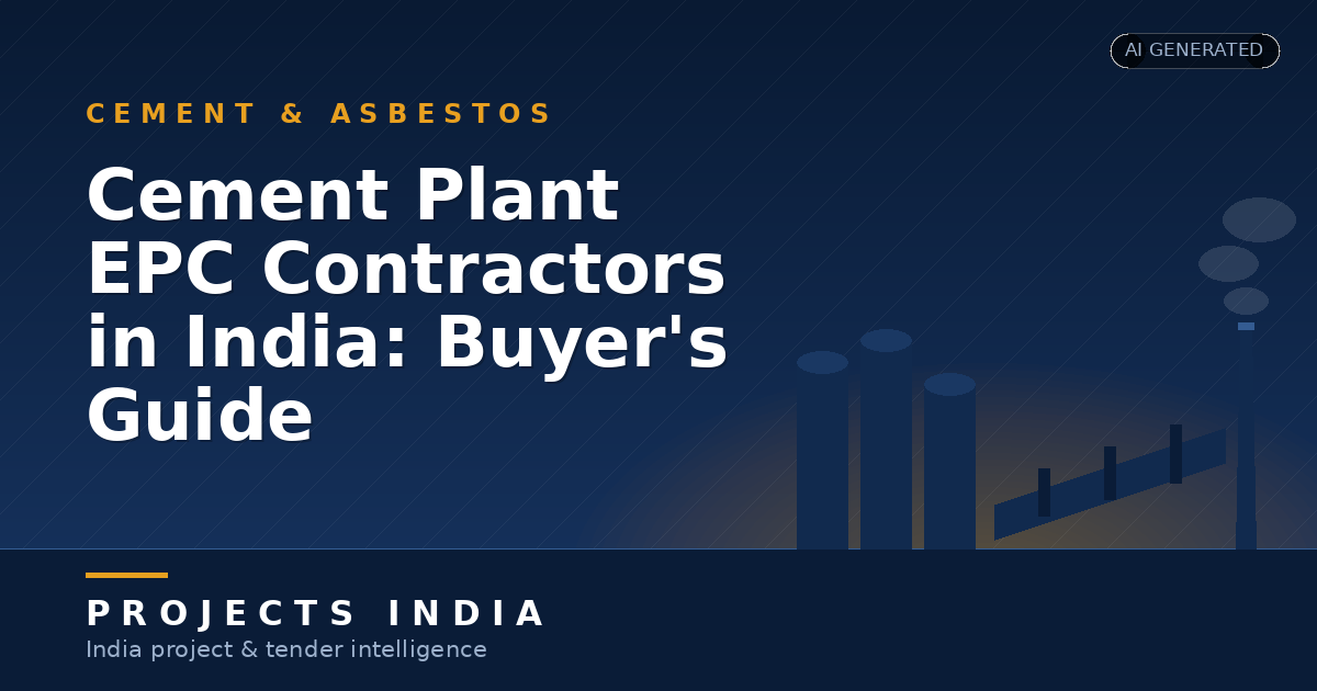 Cement Plant EPC Contractors in India: Buyer's Guide