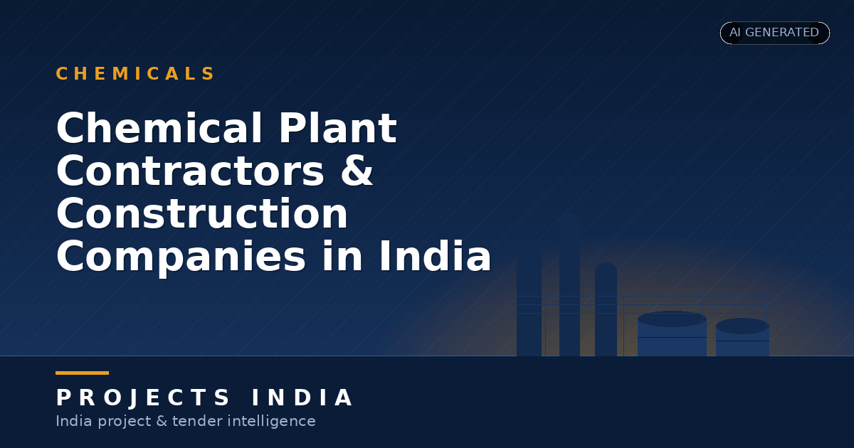 Chemical Plant Contractors & Construction Companies in India