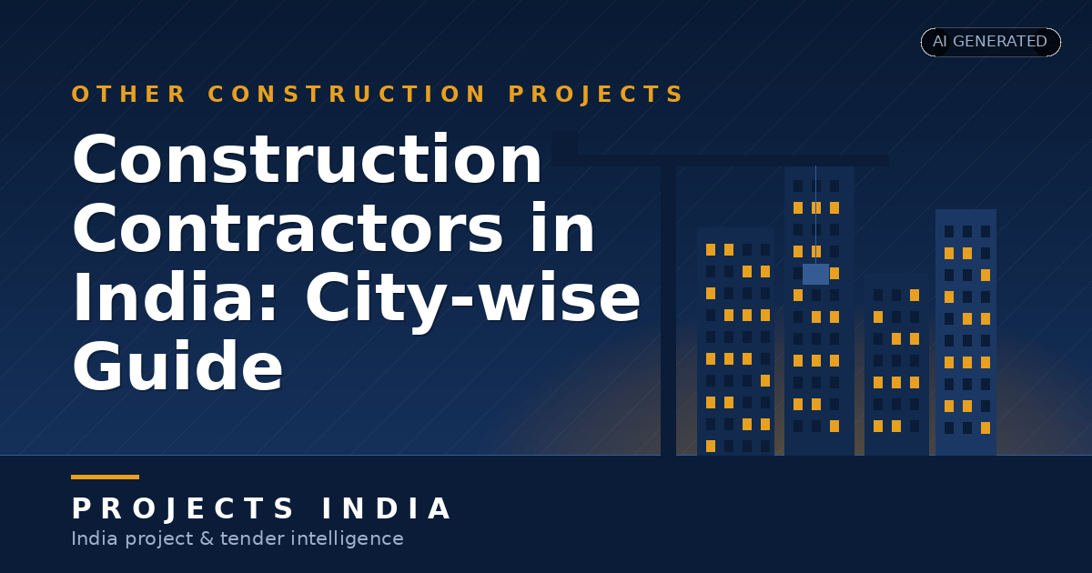 Construction Contractors in India: City-wise Guide