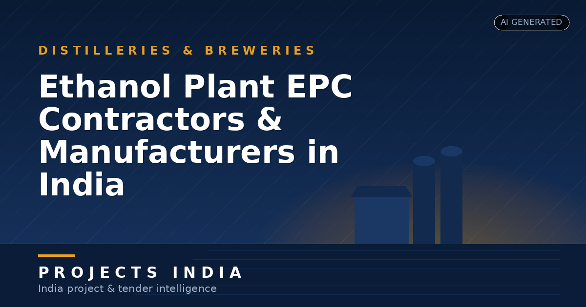 Ethanol Plant EPC Contractors & Manufacturers in India