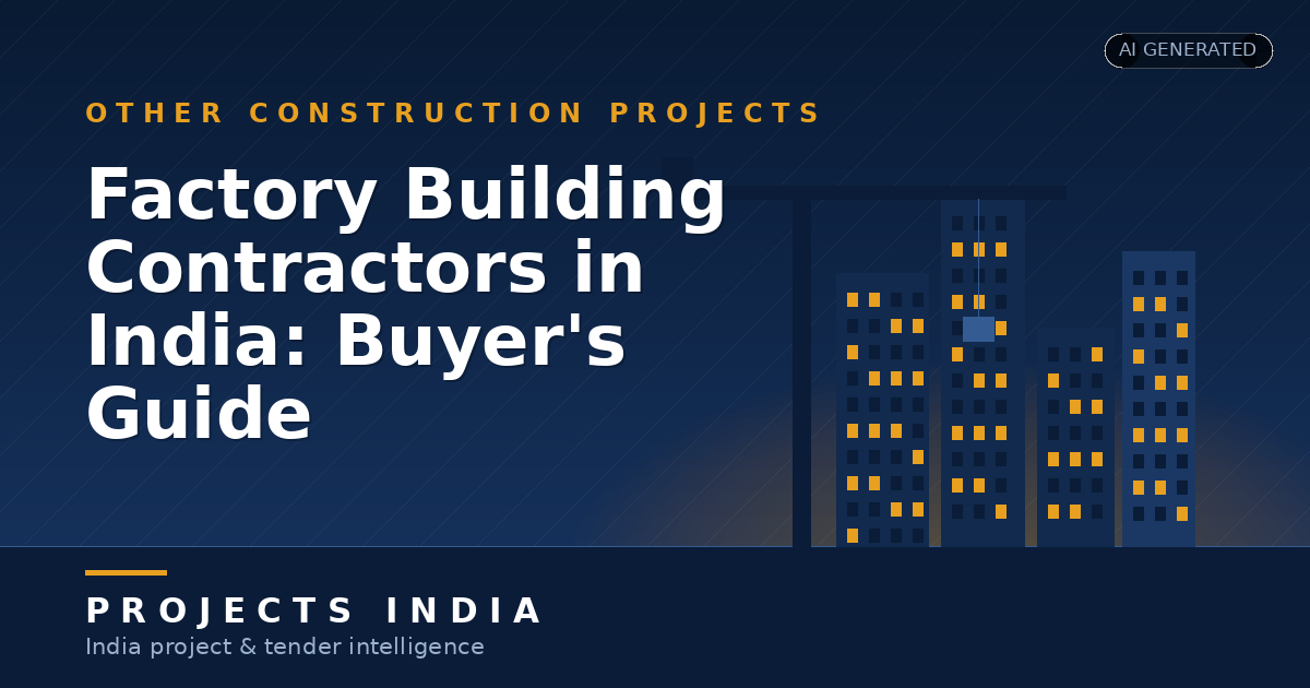 Factory Building Contractors in India: Buyer's Guide