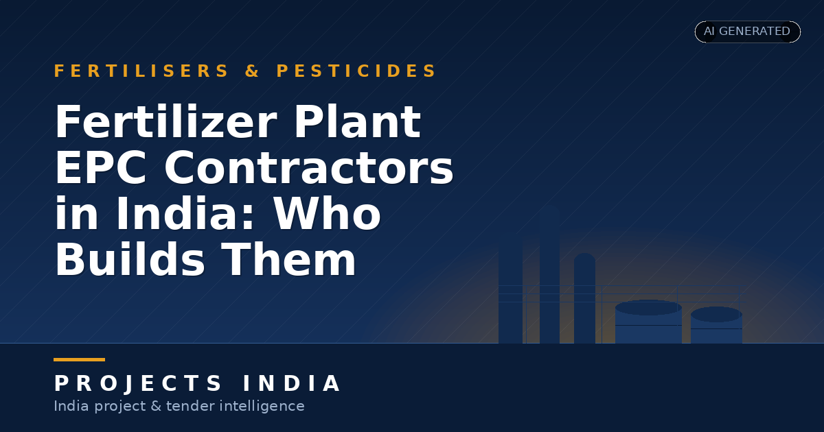 Fertilizer Plant EPC Contractors in India: Who Builds Them