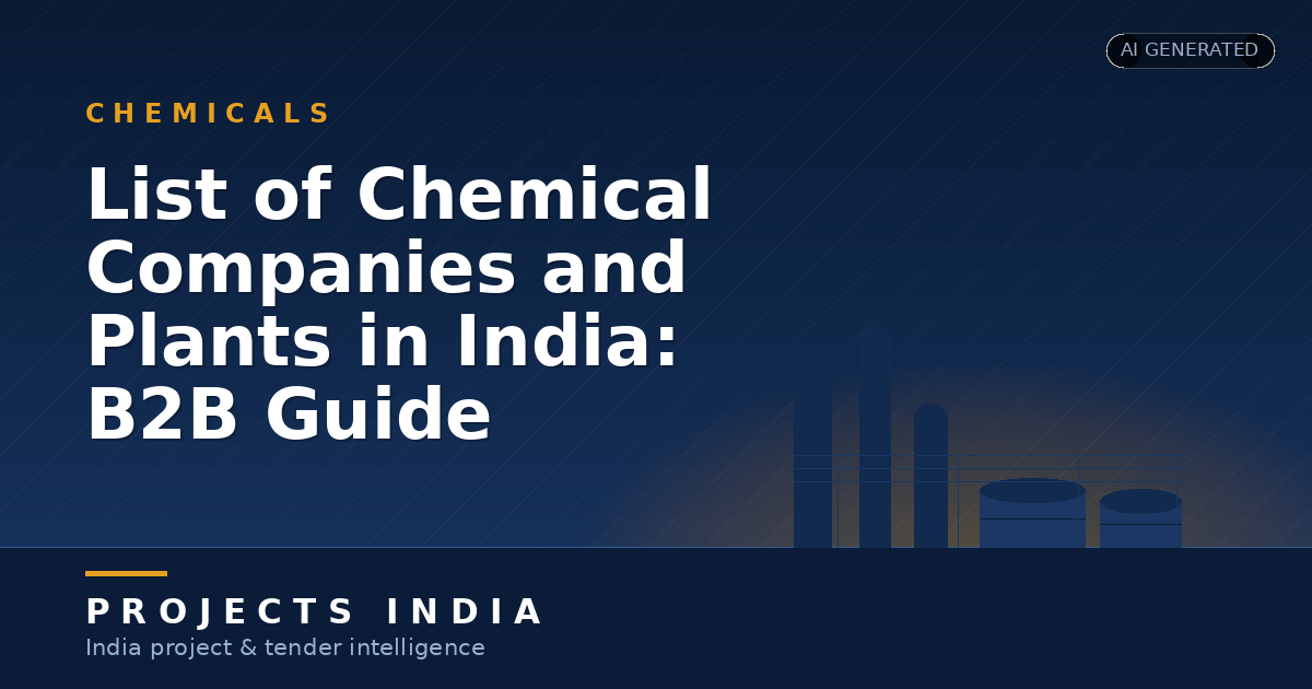 List of Chemical Companies and Plants in India: B2B Guide