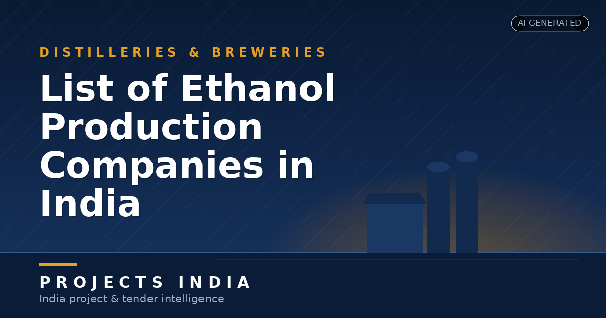List of Ethanol Production Companies in India