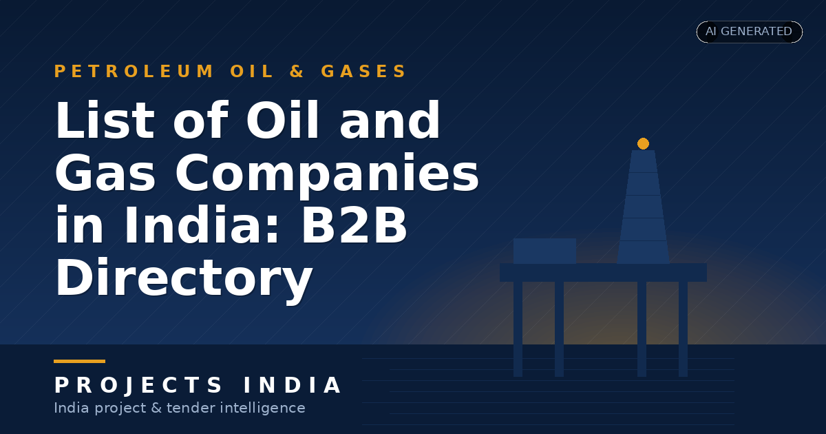 List of Oil and Gas Companies in India: B2B Directory