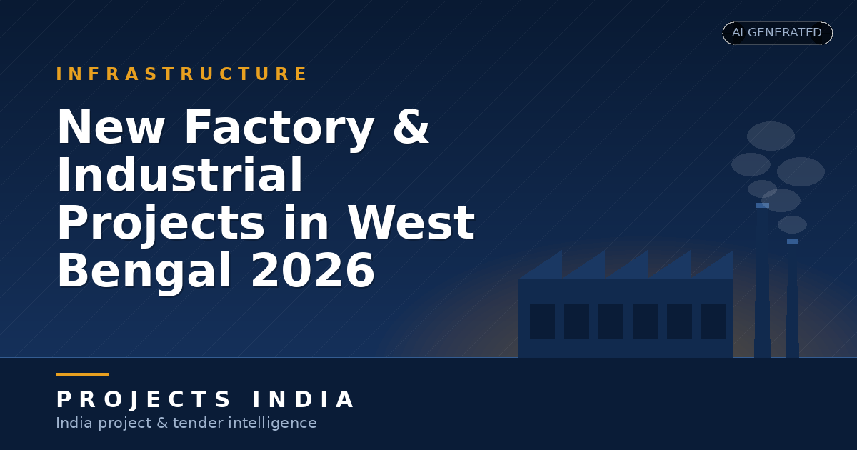 New Factory & Industrial Projects in West Bengal 2026