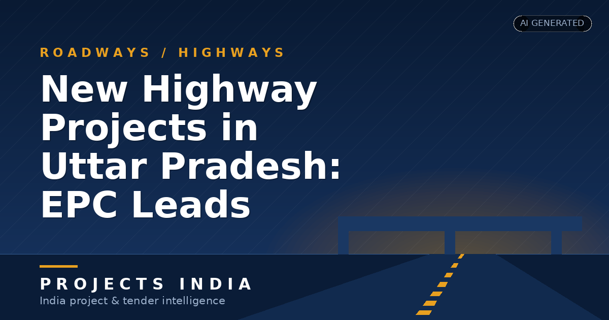 New Highway Projects in Uttar Pradesh: EPC Leads