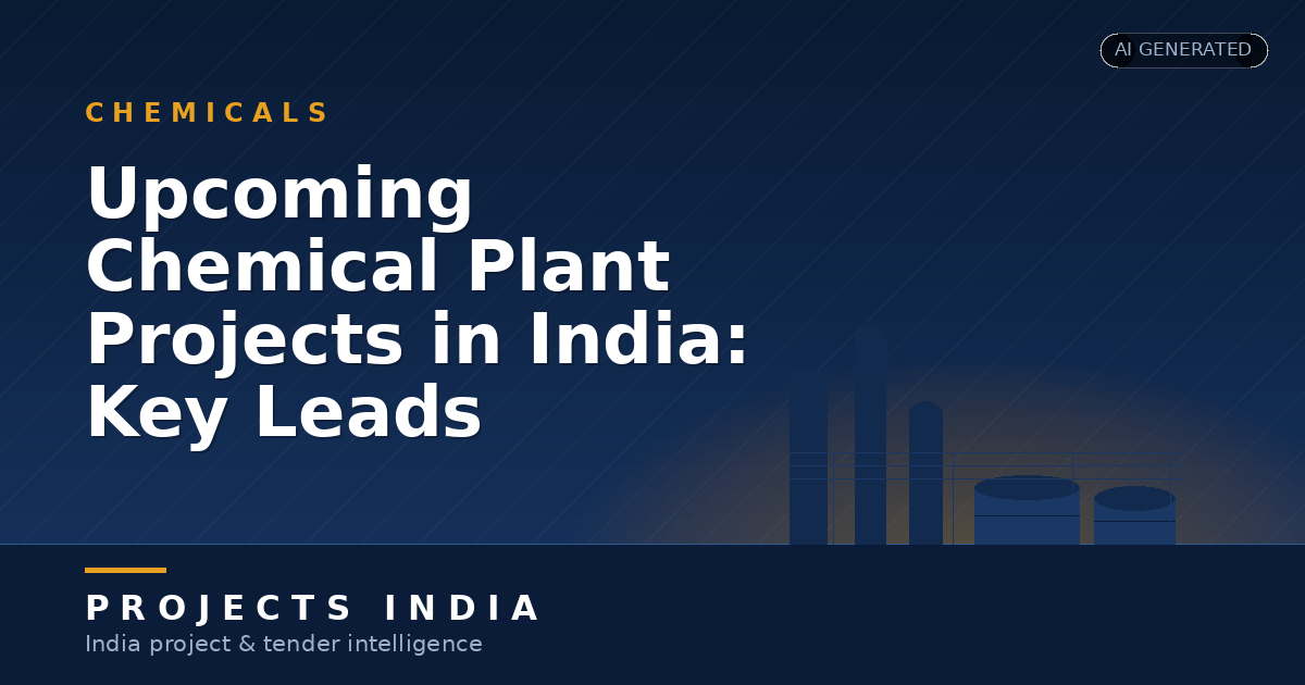 Upcoming Chemical Plant Projects in India: Key Leads