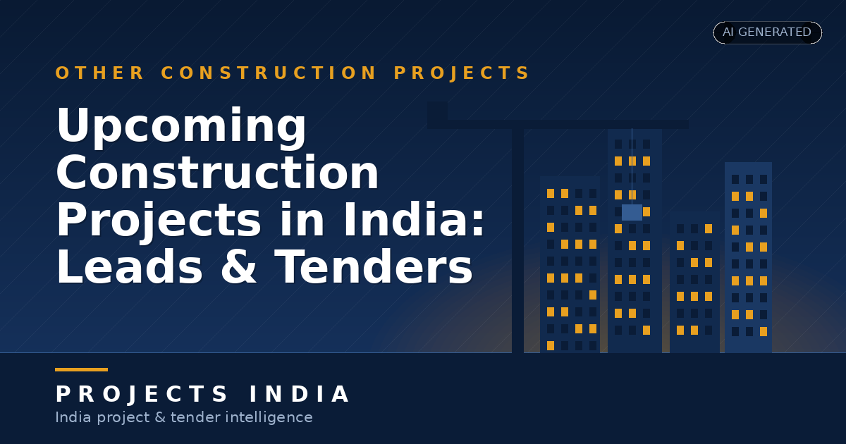 Upcoming Construction Projects in India: Leads & Tenders