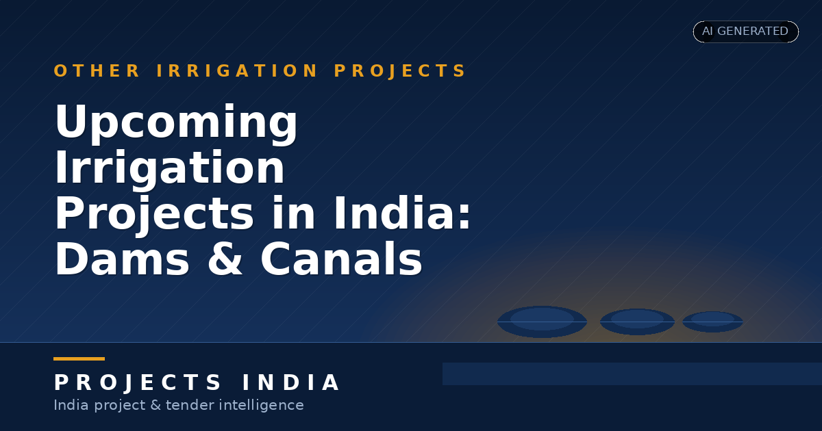 Upcoming Irrigation Projects in India: Dams & Canals