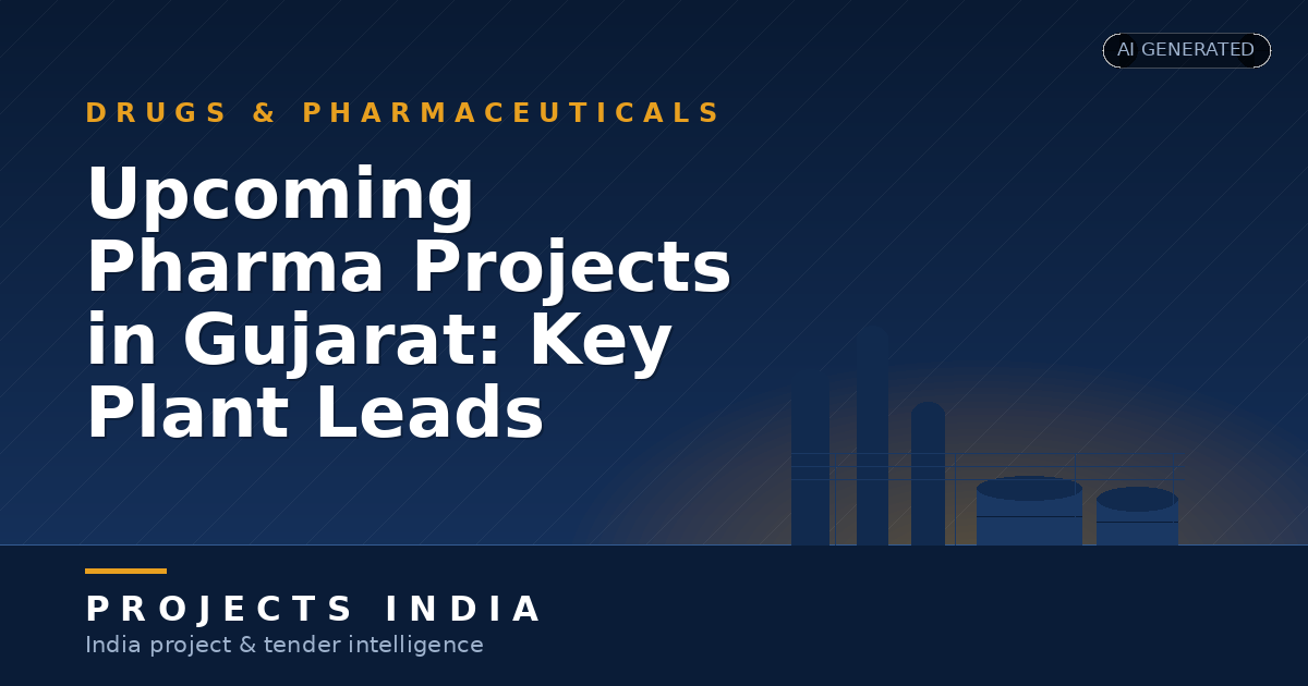Upcoming Pharma Projects in Gujarat: Key Plant Leads