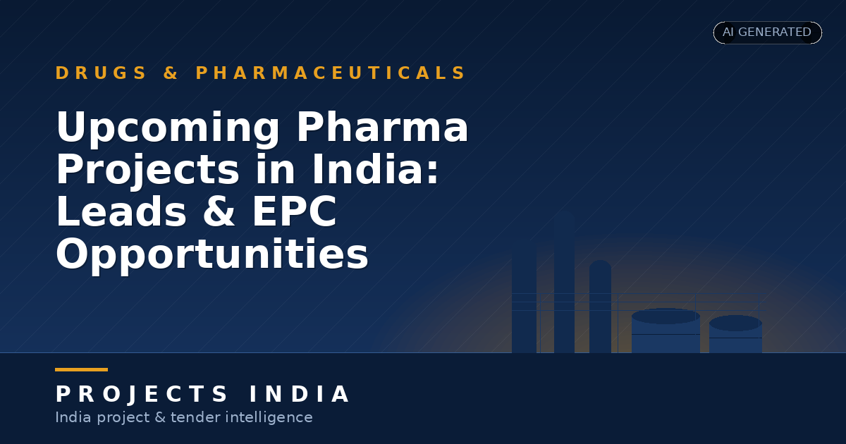 Upcoming Pharma Projects in India: Leads & EPC Opportunities