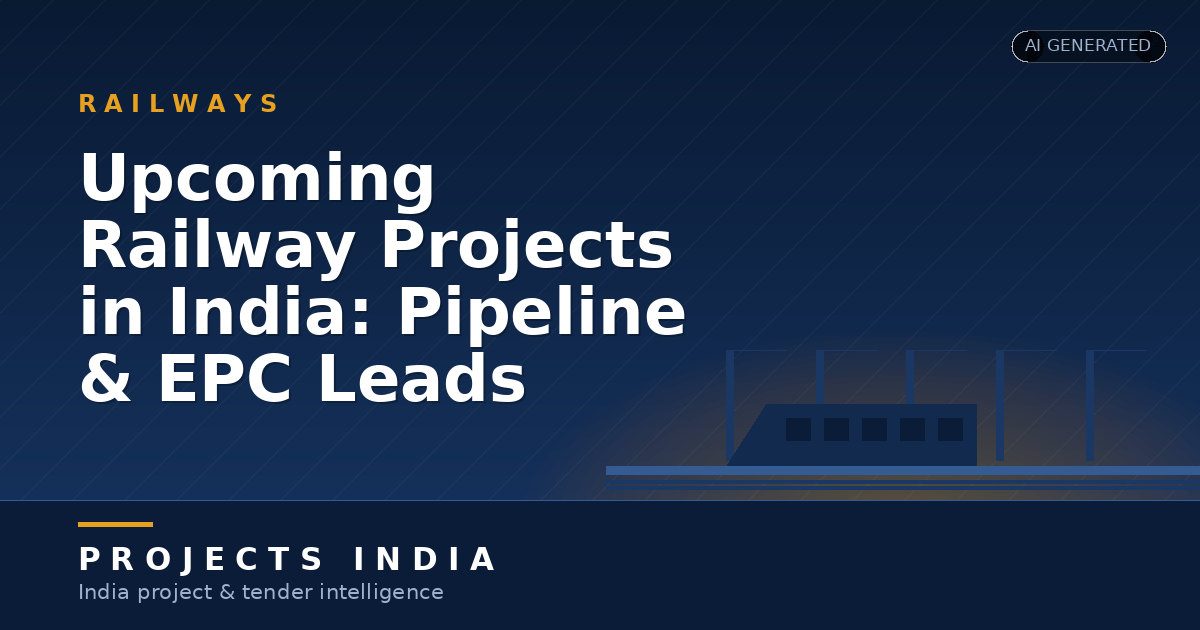 Upcoming Railway Projects in India: Pipeline & EPC Leads