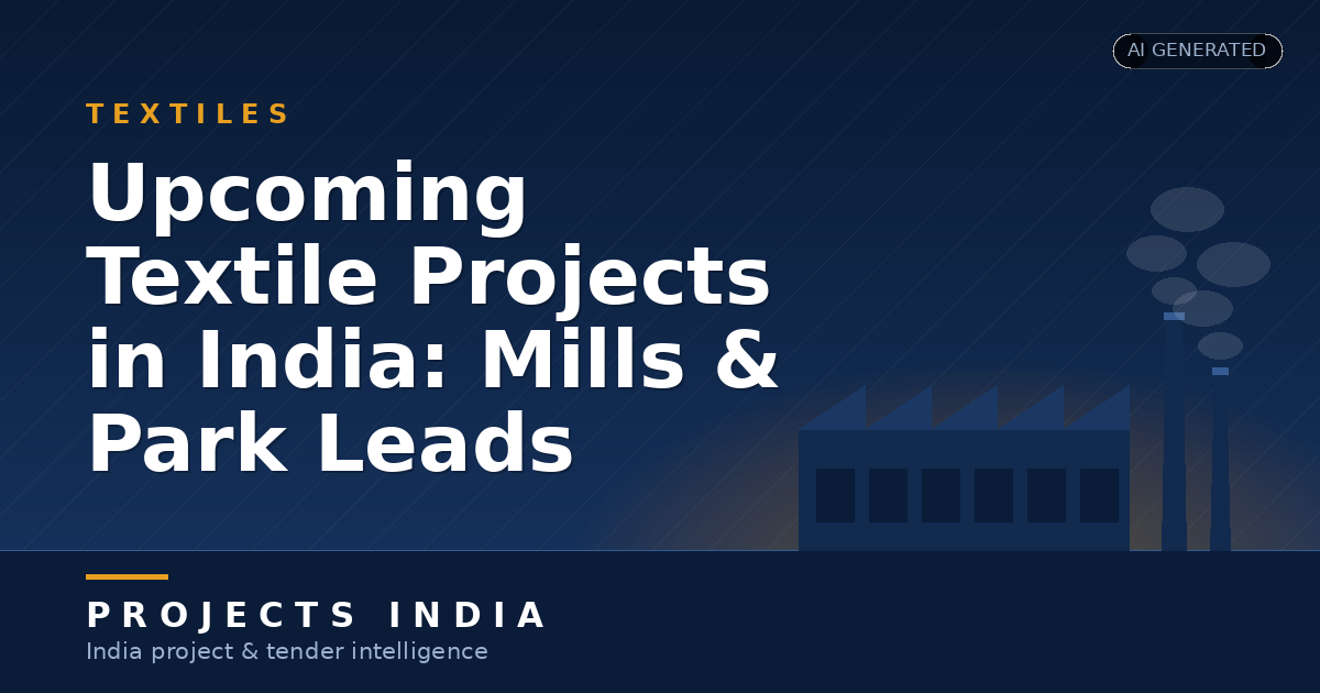 Upcoming Textile Projects in India: Mills & Park Leads