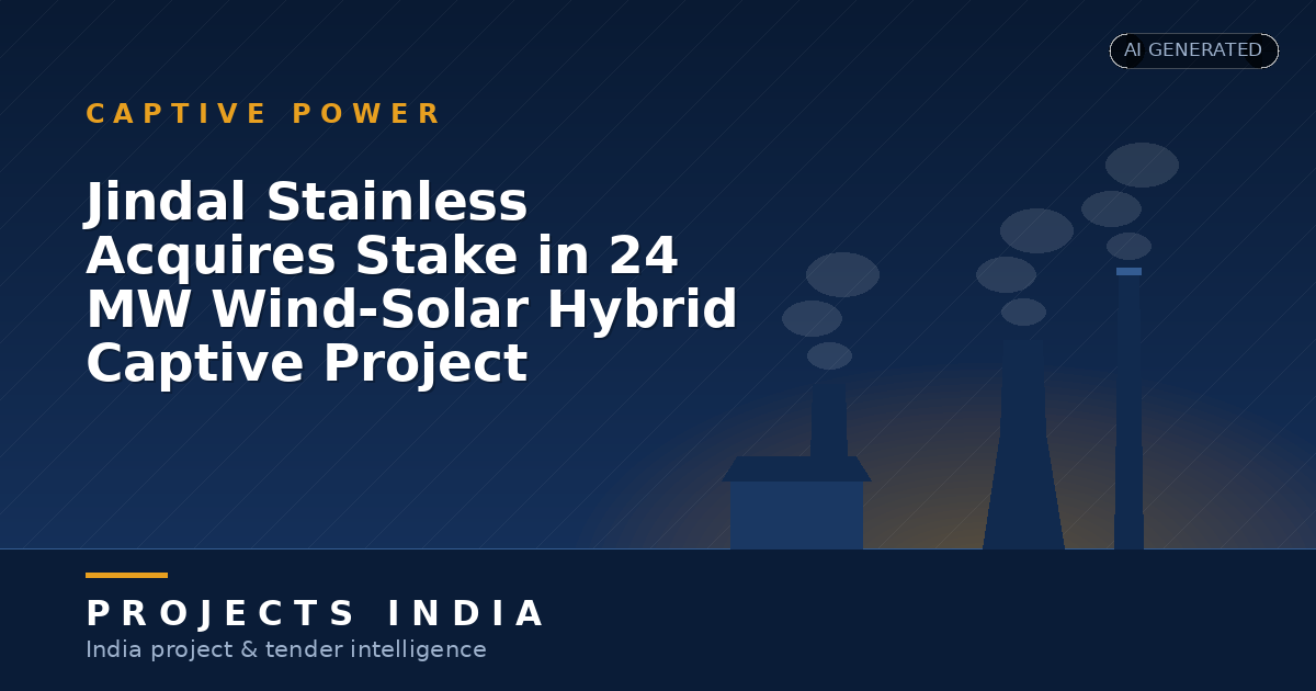 Jindal Stainless Acquires Stake in 24 MW Wind-Solar Hybrid Captive Project