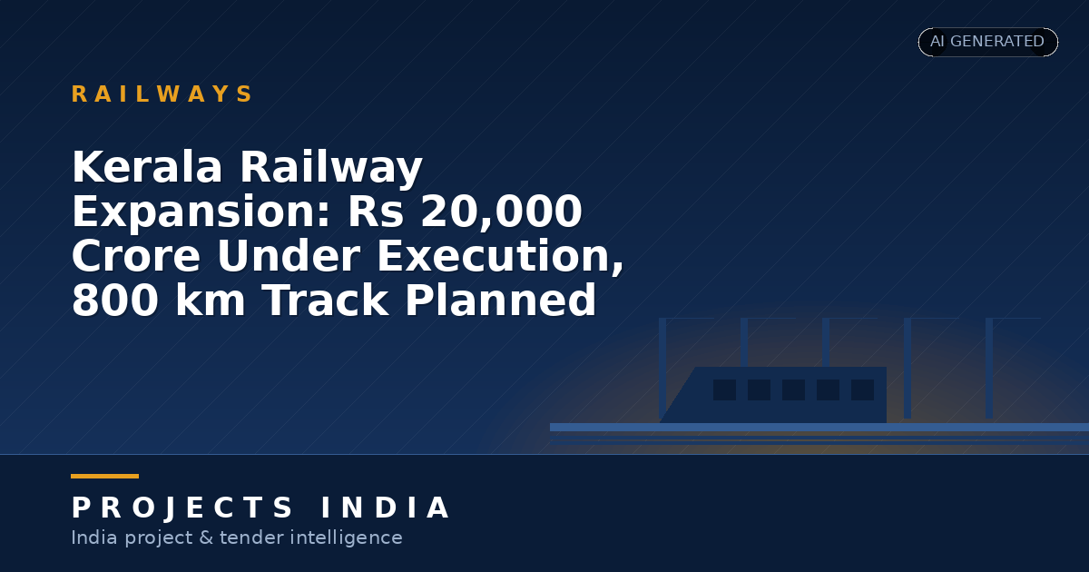 Kerala Railway Expansion: Rs 20,000 Crore Under Execution, 800 km Track Planned