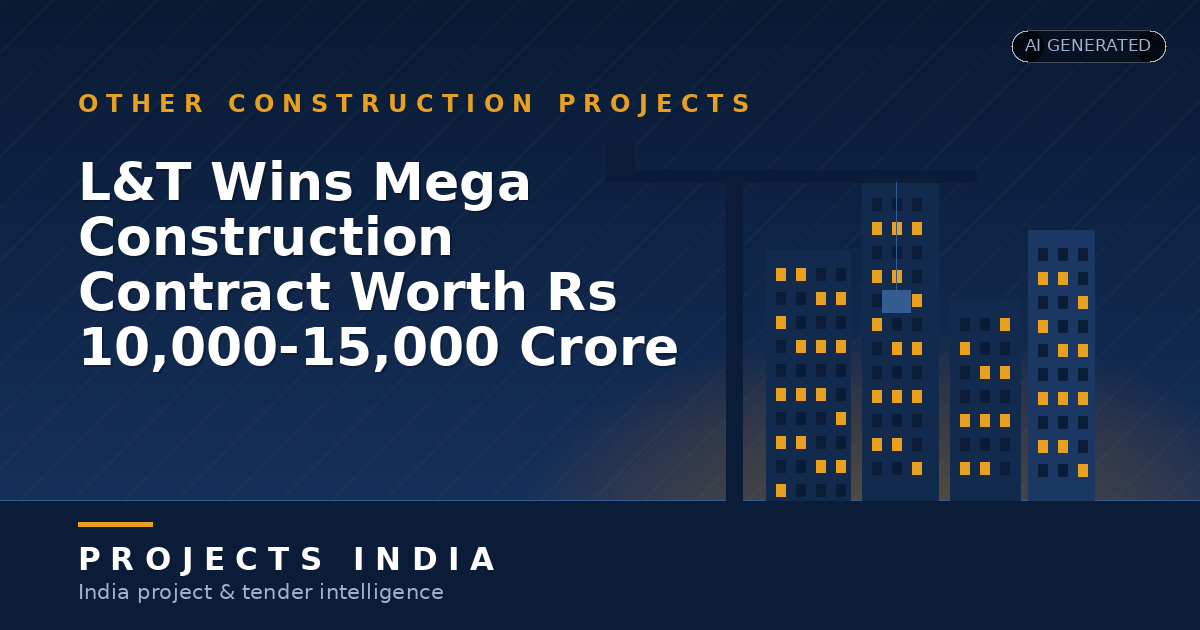 L&T Wins Mega Construction Contract Worth Rs 10,000–15,000 Crore