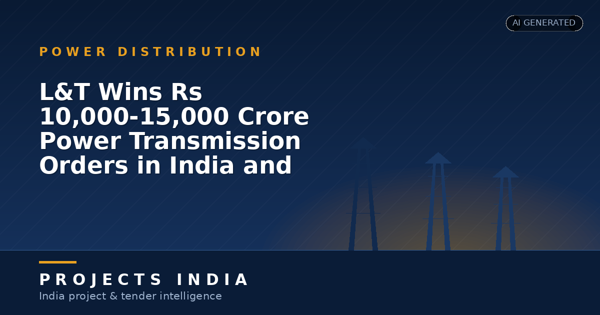 L&T Wins Rs 10,000–15,000 Crore Power Transmission Orders in India and West Asia